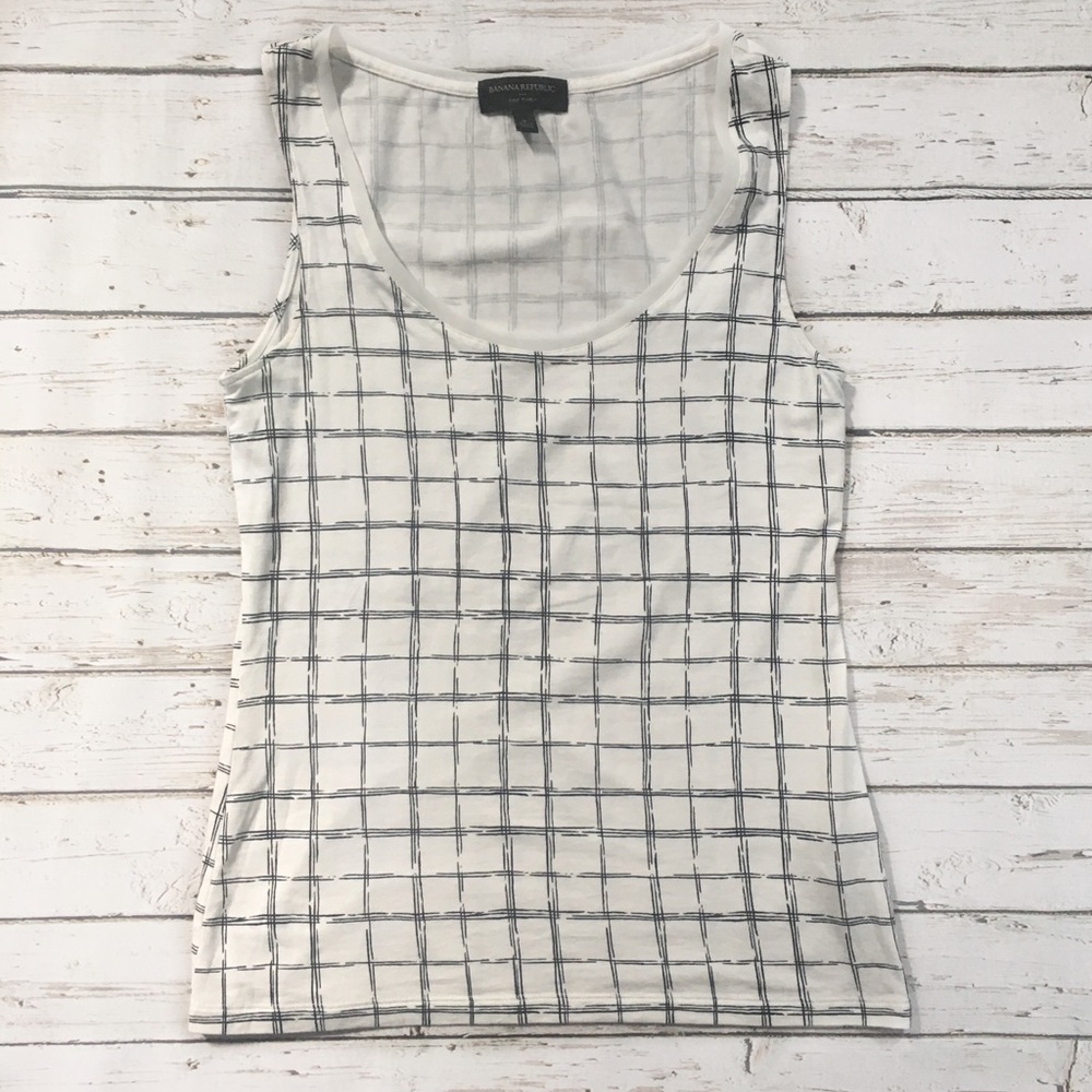 Banana Republic Luxe Touch Graph Print Tank